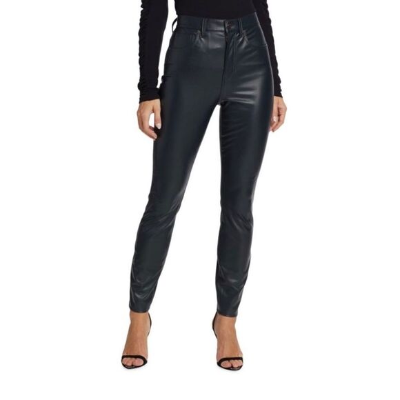 Veronica Berad Maera Extra High Rise Skinny Faux Leather Pants size 27